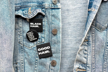 Load image into Gallery viewer, Black Hair. Button
